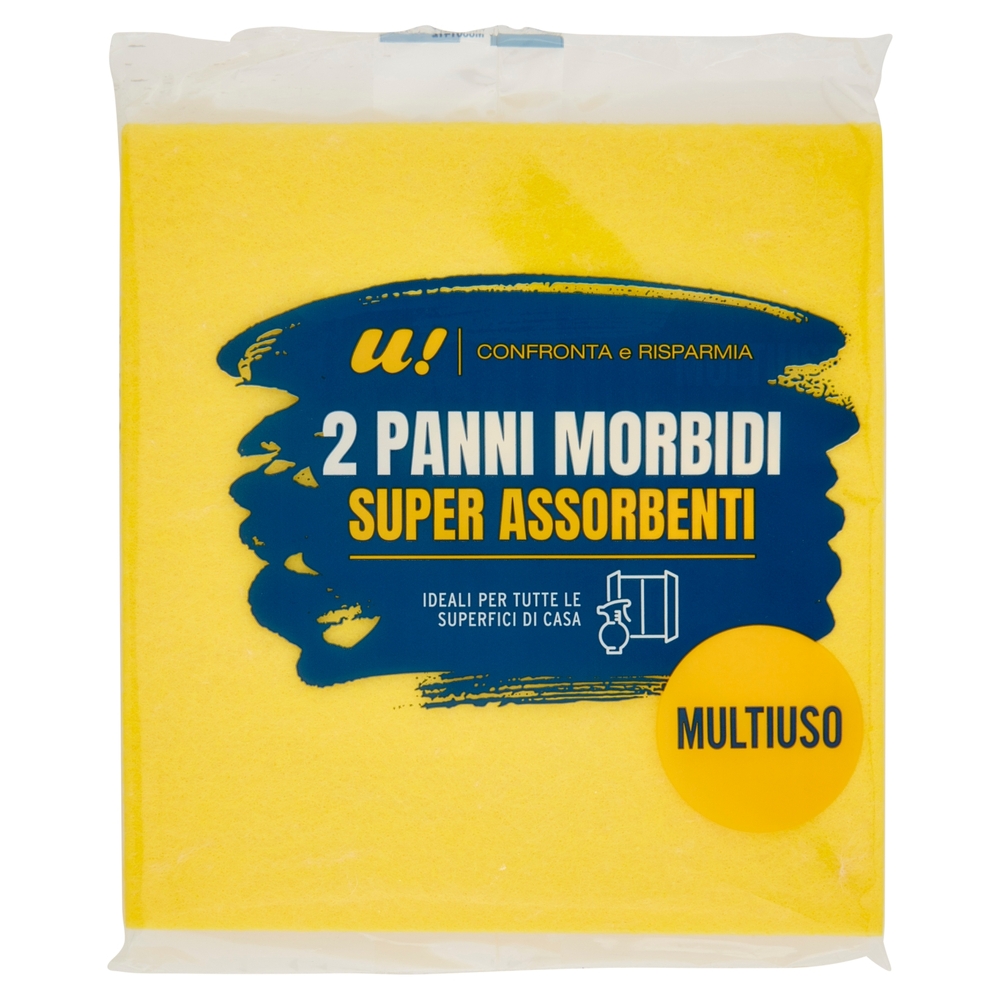 2 Panni Morbidi Super Assorbenti Multiuso U! Confronta e Risparmia
